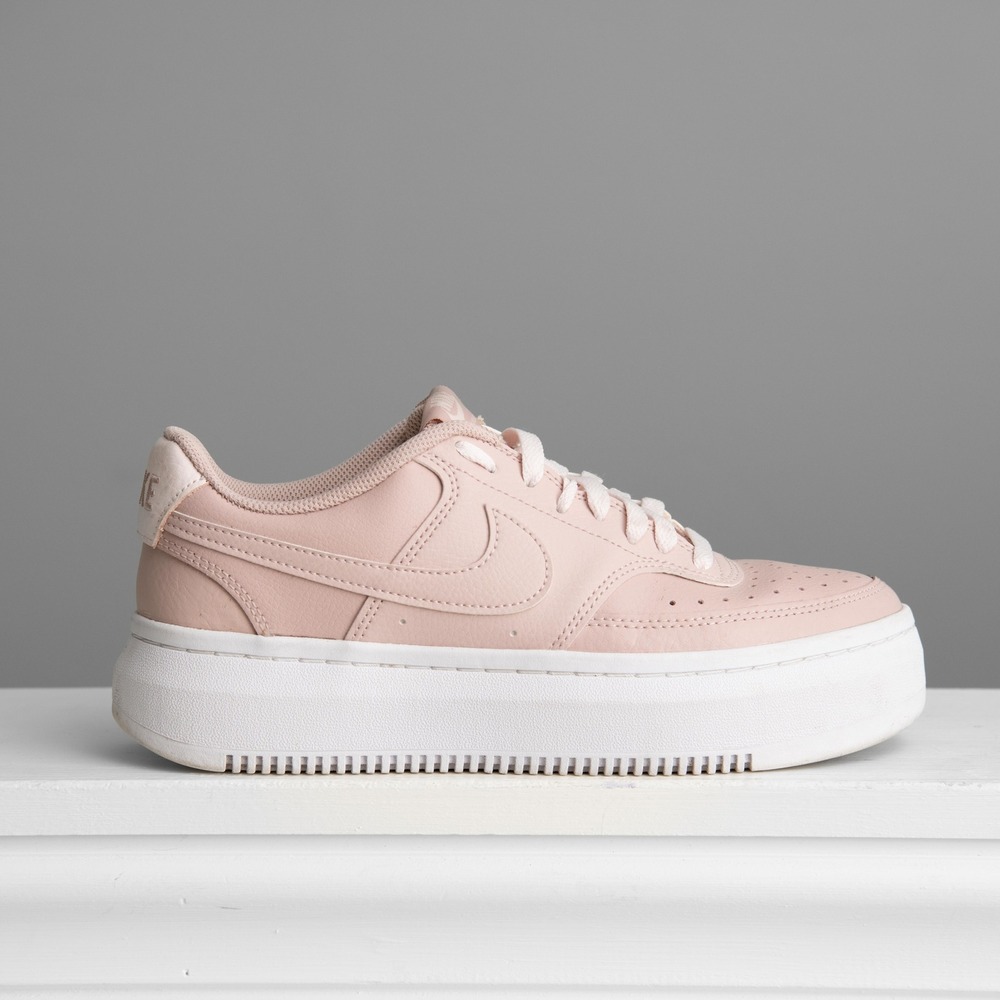 Pink Nike Court Vision Alta W9/M7.5 Chunky Y2K Platform Sneakers Minimalist Girl